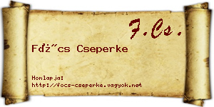 Föcs Cseperke névjegykártya